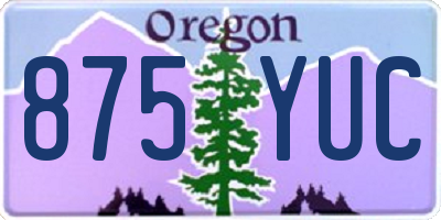 OR license plate 875YUC