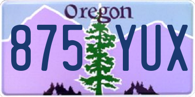 OR license plate 875YUX