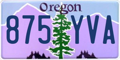 OR license plate 875YVA