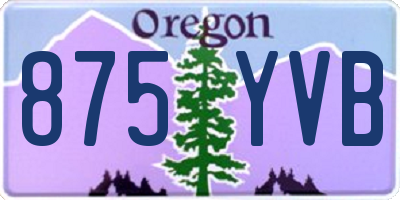 OR license plate 875YVB