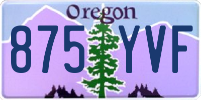 OR license plate 875YVF