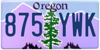 OR license plate 875YWK