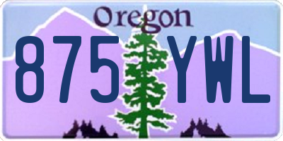 OR license plate 875YWL