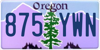 OR license plate 875YWN