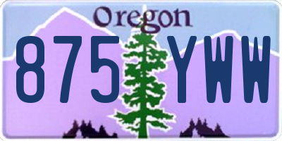 OR license plate 875YWW