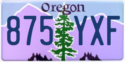 OR license plate 875YXF