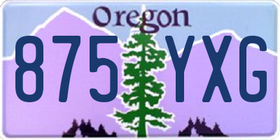 OR license plate 875YXG