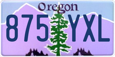 OR license plate 875YXL