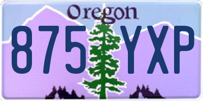 OR license plate 875YXP