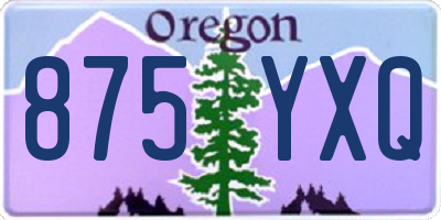 OR license plate 875YXQ