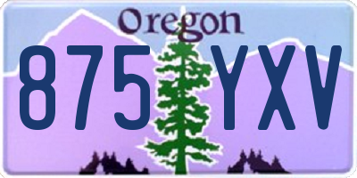 OR license plate 875YXV