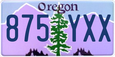 OR license plate 875YXX