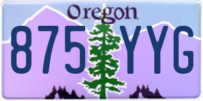OR license plate 875YYG