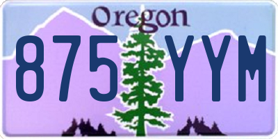 OR license plate 875YYM