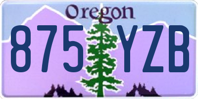 OR license plate 875YZB