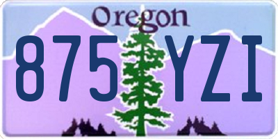 OR license plate 875YZI