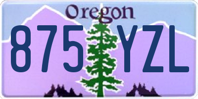 OR license plate 875YZL