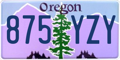 OR license plate 875YZY
