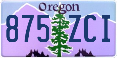OR license plate 875ZCI