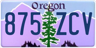 OR license plate 875ZCV