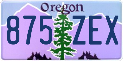 OR license plate 875ZEX