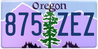 OR license plate 875ZEZ