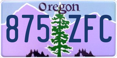 OR license plate 875ZFC