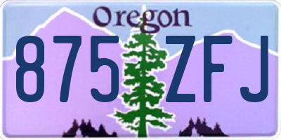 OR license plate 875ZFJ