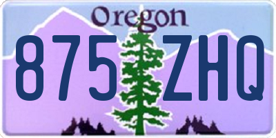 OR license plate 875ZHQ