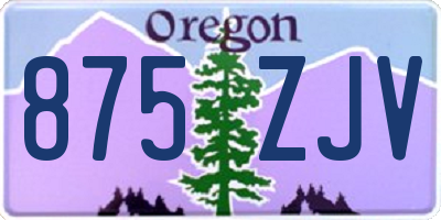 OR license plate 875ZJV