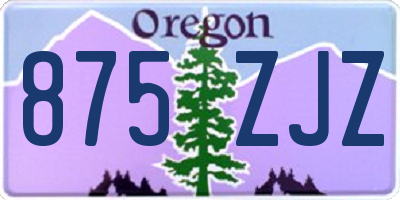 OR license plate 875ZJZ