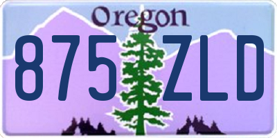OR license plate 875ZLD