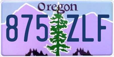 OR license plate 875ZLF