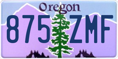 OR license plate 875ZMF