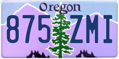 OR license plate 875ZMI