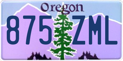 OR license plate 875ZML