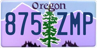 OR license plate 875ZMP