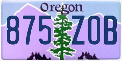 OR license plate 875ZOB
