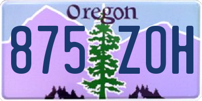 OR license plate 875ZOH