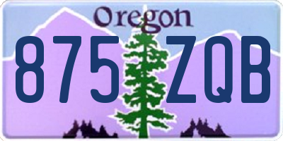 OR license plate 875ZQB