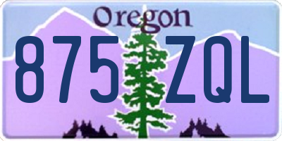 OR license plate 875ZQL