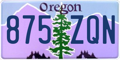 OR license plate 875ZQN