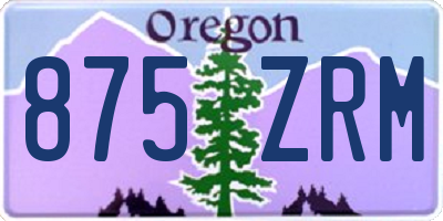 OR license plate 875ZRM