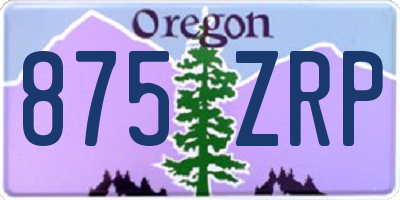 OR license plate 875ZRP