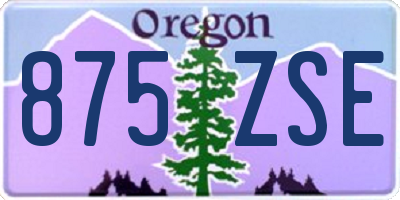 OR license plate 875ZSE