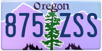 OR license plate 875ZSS