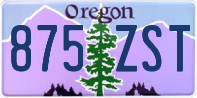 OR license plate 875ZST