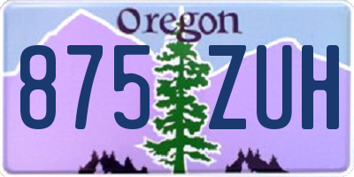OR license plate 875ZUH