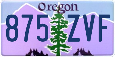OR license plate 875ZVF