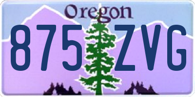 OR license plate 875ZVG